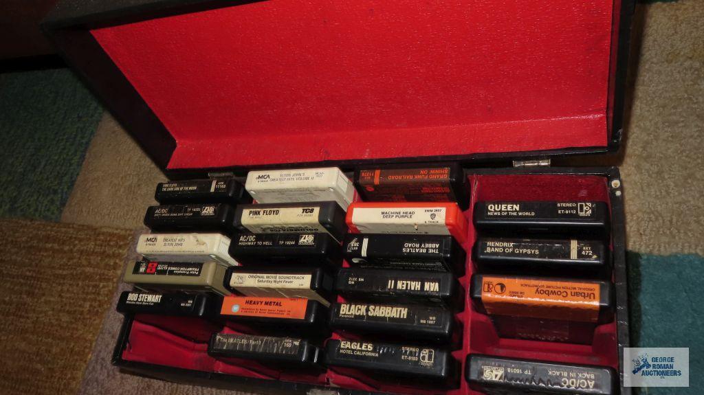 Lot of rock and other 8-tracks including The Beatles, Machine Head, Pink Floyd, Rod Stewart, Van