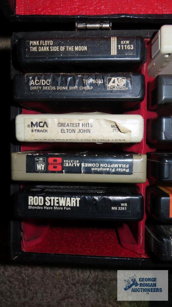 Lot of rock and other 8-tracks including The Beatles, Machine Head, Pink Floyd, Rod Stewart, Van