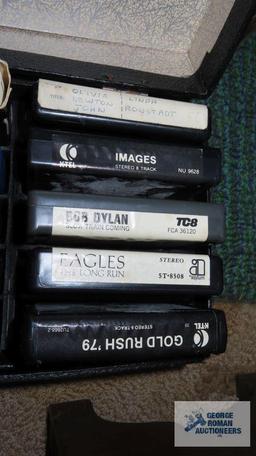 Lot of rock and other 8-tracks including The Beatles, Machine Head, Pink Floyd, Rod Stewart, Van