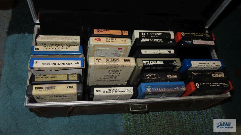 Lot of rock and other 8-tracks including The Beatles, Machine Head, Pink Floyd, Rod Stewart, Van