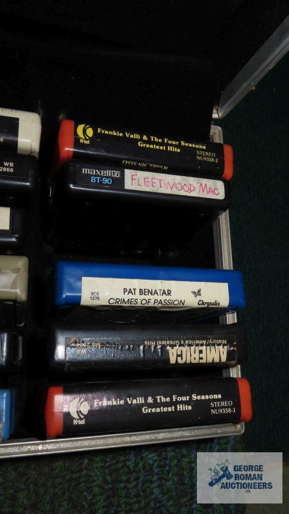 Lot of rock and other 8-tracks including The Beatles, Machine Head, Pink Floyd, Rod Stewart, Van