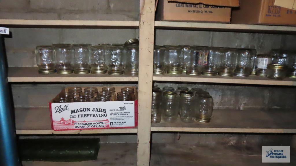 Large lot of mason jars