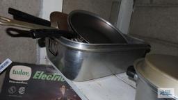 Metal roaster, skillets and pot