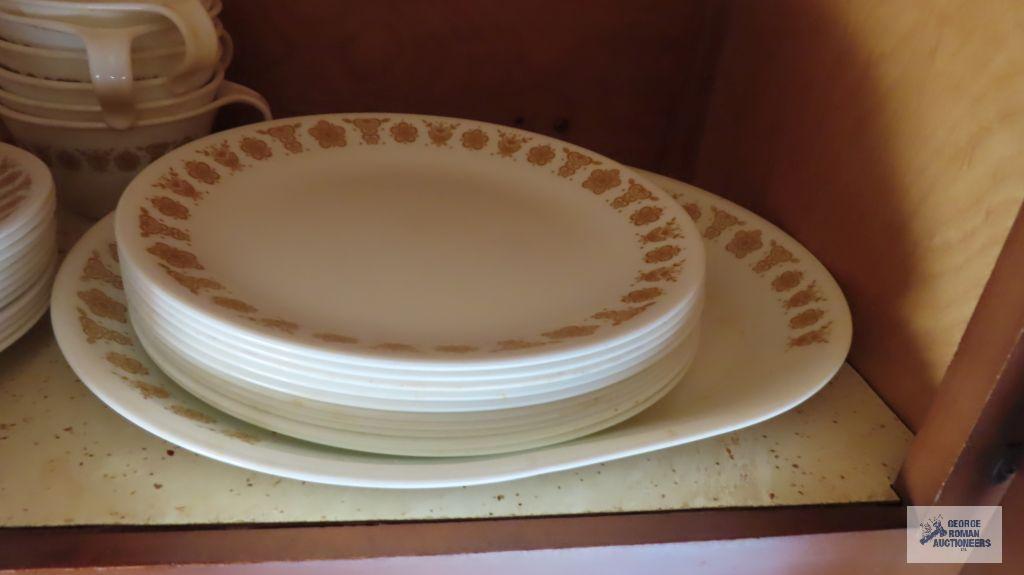 Lot of Corelle dishes and large pasta bowl