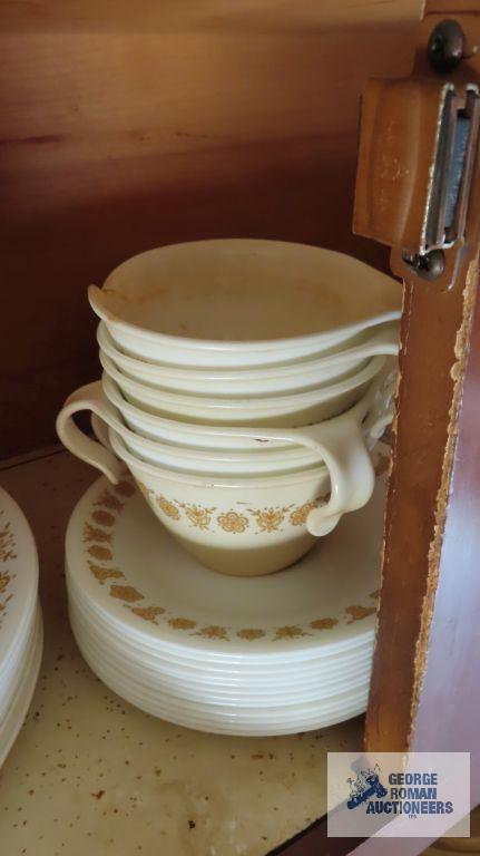 Lot of Corelle dishes and large pasta bowl