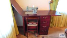 Neccchi sewing machine with cabinet