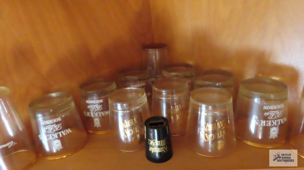 Lot of Glenmore tumblers, stemware and etc