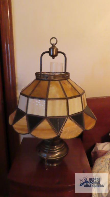 Lamp with Leaded glass type shade