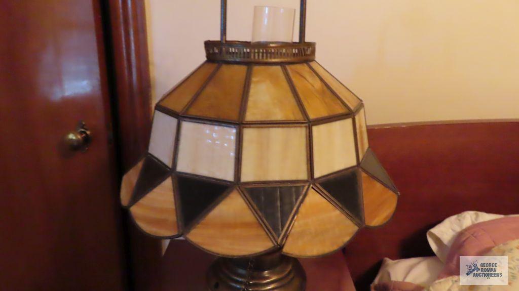 Lamp with Leaded glass type shade