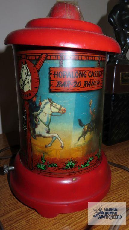 Vintage Hopalong Cassidy lamp. Needs repaired