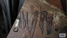 Lot of antique cutters and tools