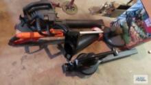 Black & Decker electric trimmer, gas blower and electric blower