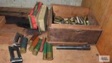 Assorted ammo with wooden box and etc. No Shipping!!