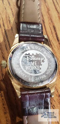 Disney...characters watch on genuine leather band