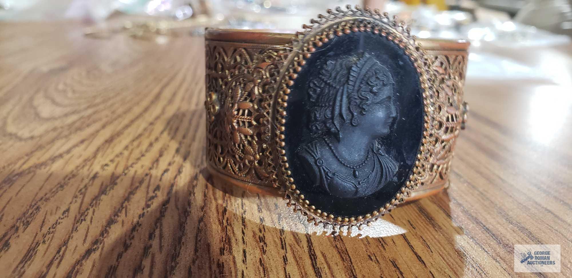 Copper colored Cameo bracelet