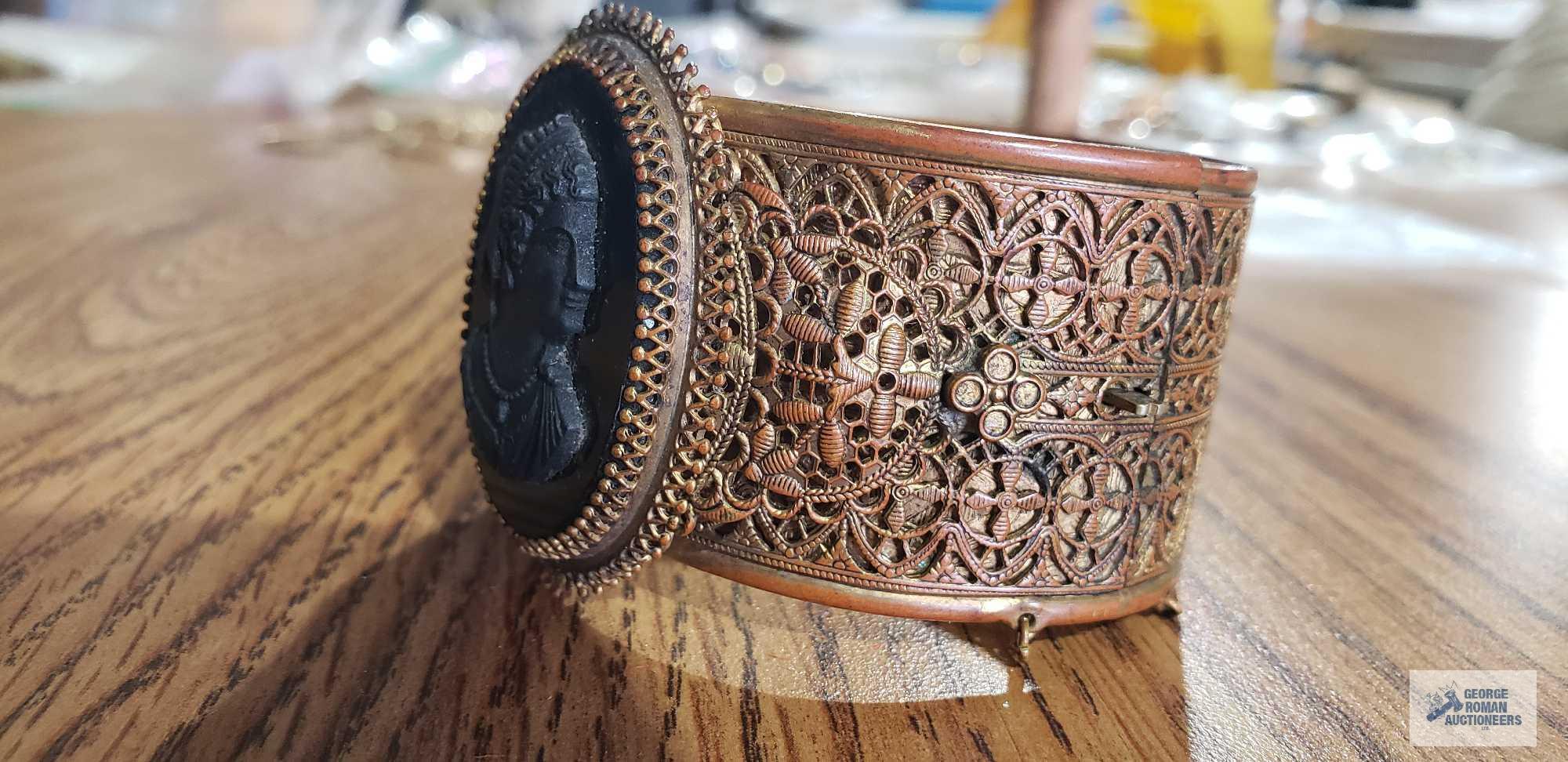 Copper colored Cameo bracelet