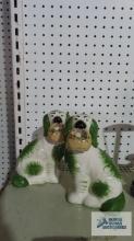 Pair of 1980s Staffordshire...Ware Spaniel dog figurines, made in England
