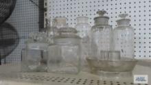 Lot of vintage jars and canisters