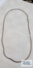 Silver colored herringbone...necklace, marked 925