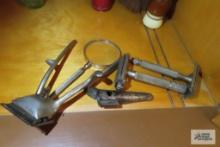 three Vintage razors and etc