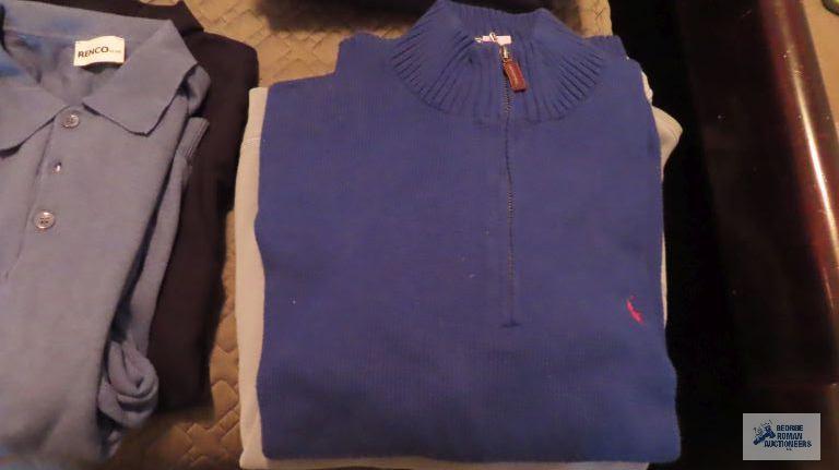 wool...sweaters and heavy...sweaters by Polo and Reno and others, sizes 2X to 4X