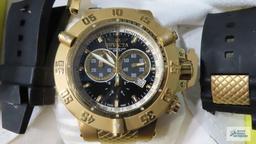 Invicta sub aqua Noma 3 watch, model number 5514, Swiss made, chronograph WR500MT, Stainless Steel