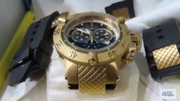 Invicta sub aqua Noma 3 watch, model number 5514, Swiss made, chronograph WR500MT, Stainless Steel