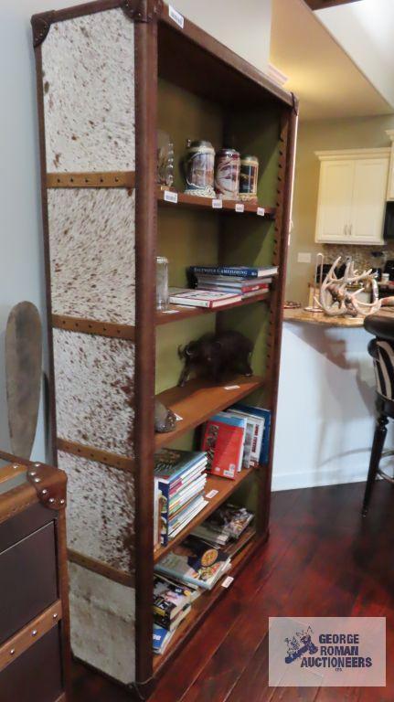 Hair on hide bookcase