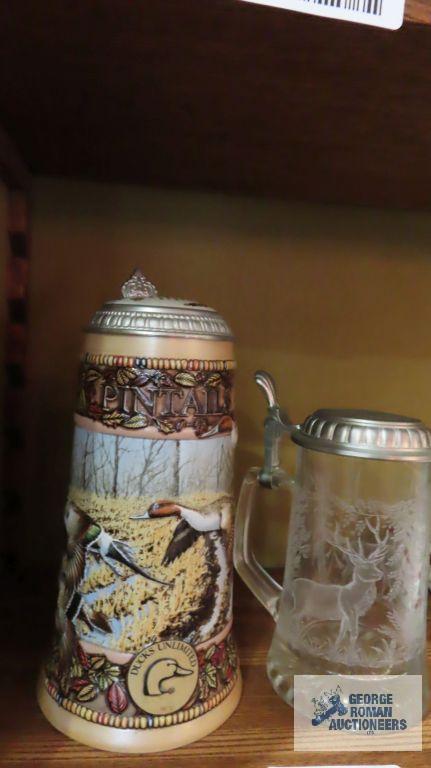 Pintail stein by Ducks...Unlimited and etched glass stein