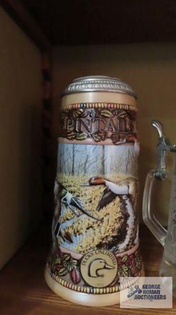 Pintail stein by Ducks...Unlimited and etched glass stein