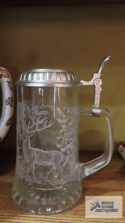 Pintail stein by Ducks...Unlimited and etched glass stein