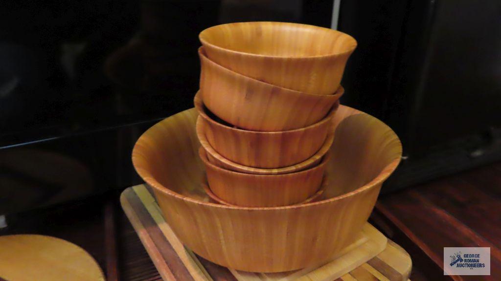 Lazy Susan cutting boards and tray