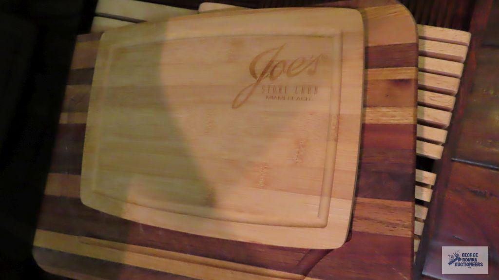 Lazy Susan cutting boards and tray