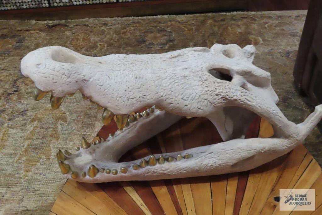Crocodile skull decoration