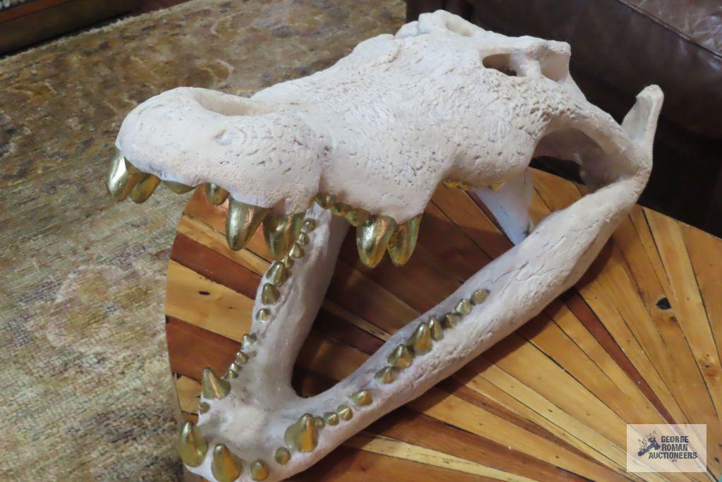 Crocodile skull decoration