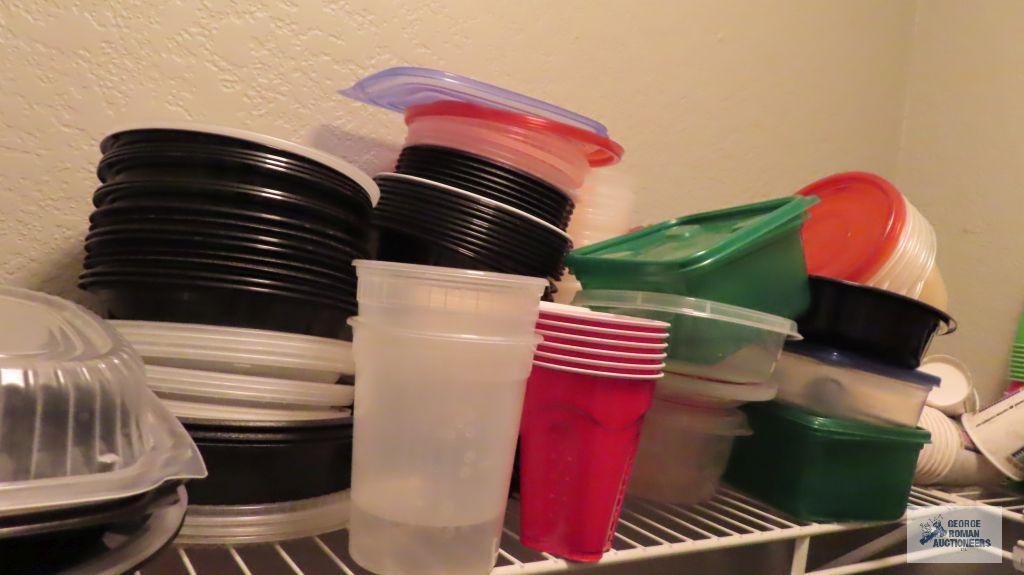 Large amount of plasticware