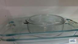 Pyrex measuring cup and glass cookware