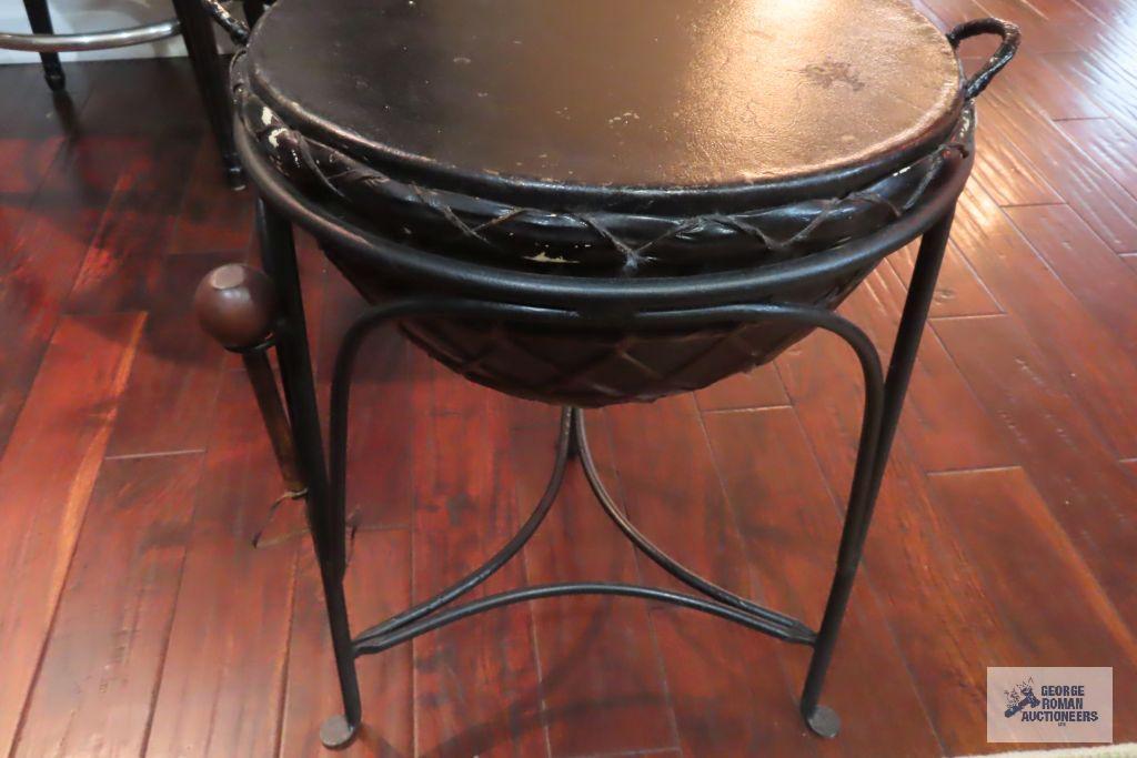 Metal base drum table