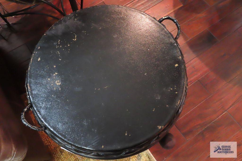 Metal base drum table
