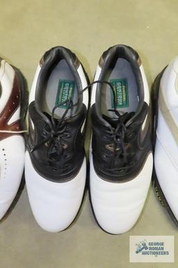 Three pairs of...Foot Joy...golf shoes,...size 11