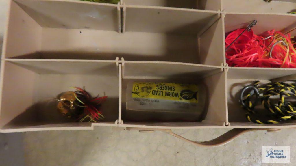 Three tackle boxes and contents