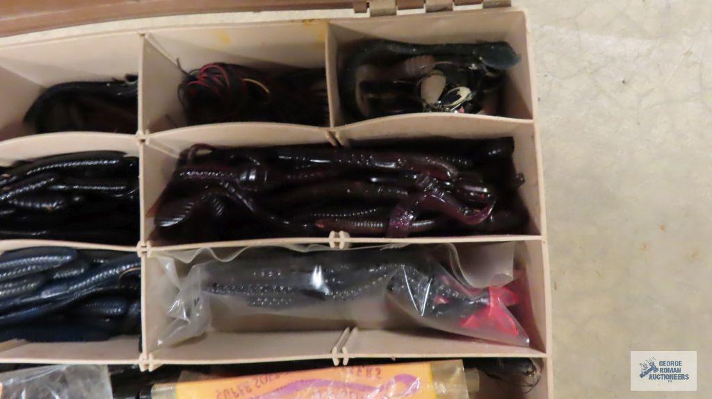 Three tackle boxes and contents