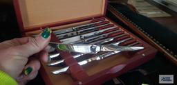 Set of 8 Wusthof knives in case