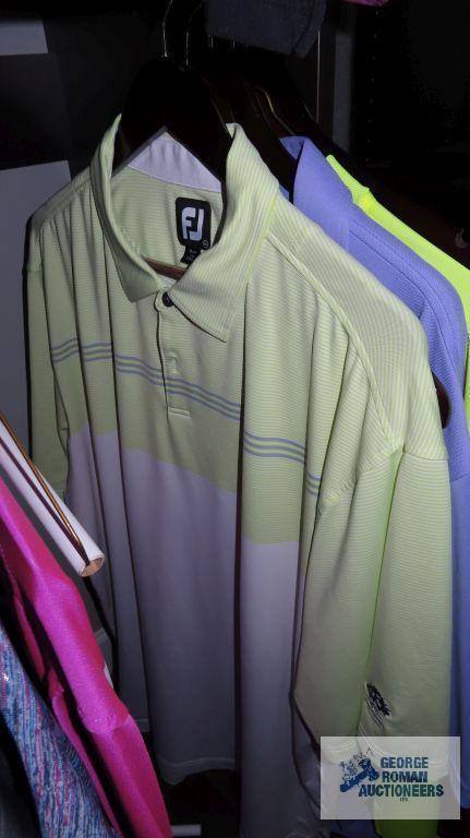 Assorted name brand golf shirts, sizes 2XL to 4X