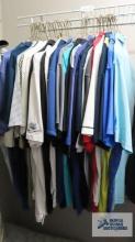 Large variety of golf shirts, mostly 3X and 4XL