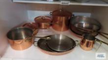 Copper pots and pans
