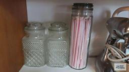 Covered glass containers