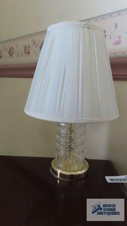 Small glass table lamp