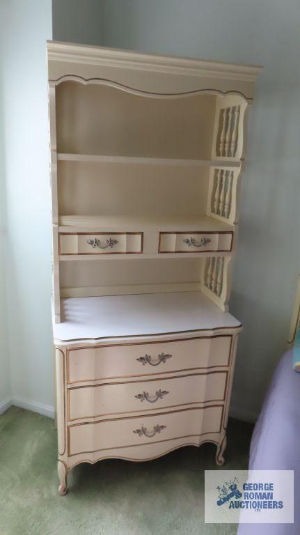 French Provincial chest with hutch top by Dixie