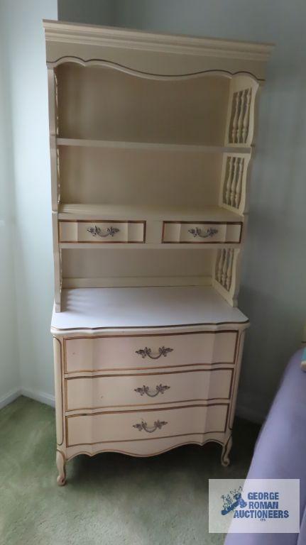 French Provincial chest with hutch top by Dixie